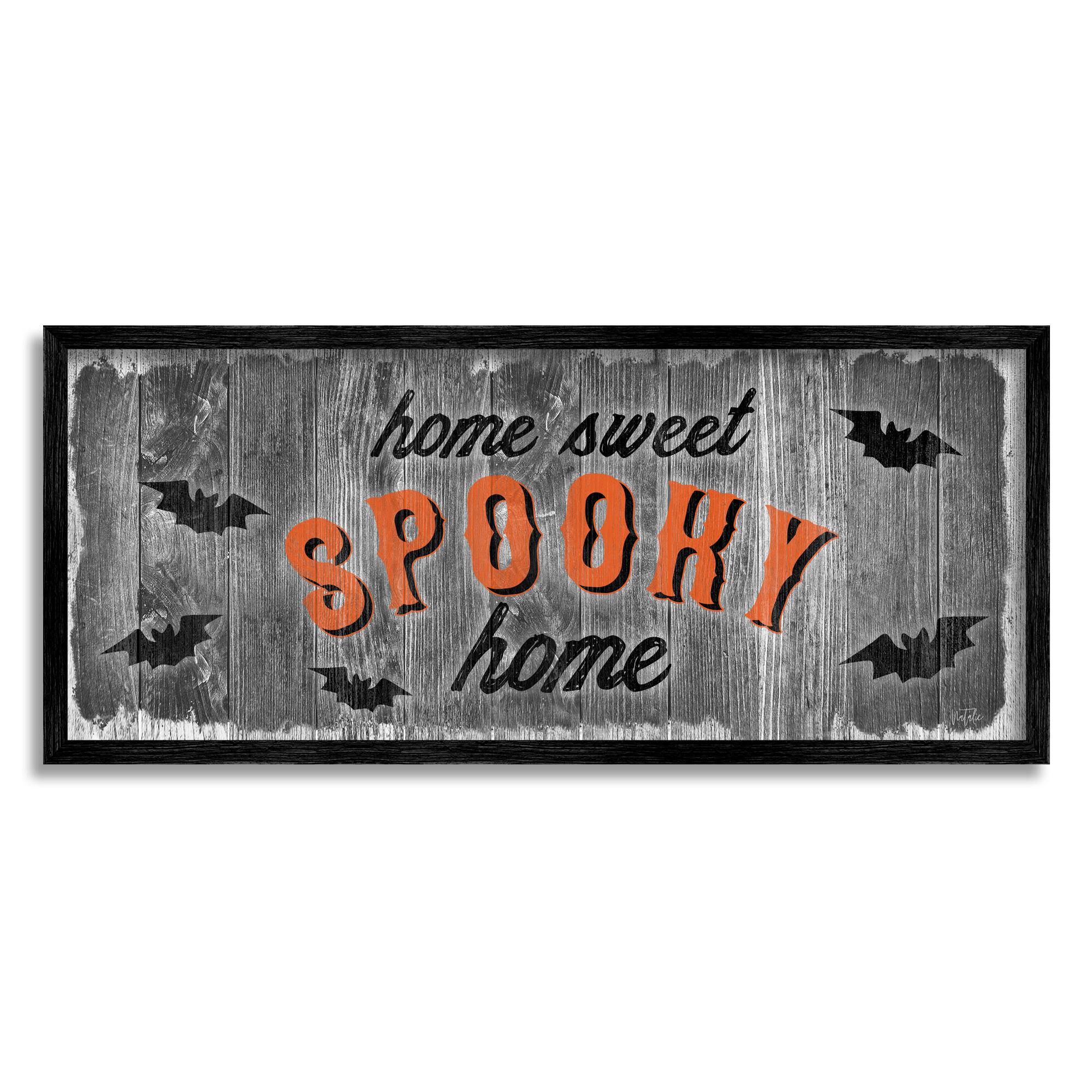 Stupell Industries Sweet Spooky Home Sign Framed Giclee Art